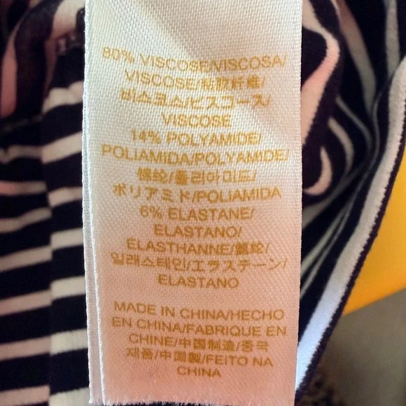 Kate Spade Striped Top Womens XS Navy White Ruffle Hem Nautical Preppy Chic - Picture 11 of 11